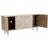Essentials For Living Atticus Media Sideboard - Angled View with Opened Drawers