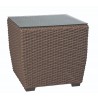 Woodard Augusta Wicker Woven Square End Table - Angled View