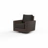 Montecito Swivel Rocker Club Chair in Spectrum Carbon w/ Self Welt - Front Side Angle