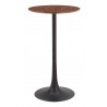 Auray Bar Table in Brown- Front View 1