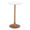 Auray Bar Table in White&Gold- Front View 1