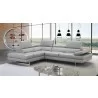 J&M Furniture Aurora Italian Leather Sectional Light Grey  - J&M Furniture Aurora Italian Leather Sectional Light Grey 