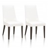 Essentials For Living Aurora Dining Chair in Alabaster and Dark Wenge - Set of 2 