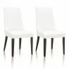Essentials For Living Aurora Dining Chair in Alabaster and Dark Wenge - Set of 2  - Essentials For Living Aurora Dining Chair in Alabaster and Dark Wenge - Set of 2 