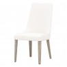 Aurora Dining Chair - Alabaster and Natural Gray - Angled