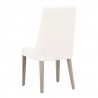 Aurora Dining Chair - Alabaster and Natural Gray - Back Angled