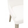 Aurora Dining Chair - Alabaster and Natural Gray - Seat Close-up