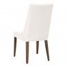 Aurora Dining Chair - Alabaster and Walnut - Back Angled