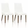 Aurora Dining Chair - Alabaster and Walnut - Set of 2 - Aurora Dining Chair - Alabaster and Walnut - Set of 2