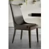 Aurora Dining Chair - Dark Umber and Dark Wenge - Side Angle - Aurora Dining Chair - Dark Umber and Dark Wenge - Side Angle