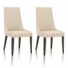 Aurora Dining Chair - Flaxen and Dark Wenge - Set of 2 - Aurora Dining Chair - Flaxen and Dark Wenge - Set of 2