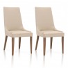 Aurora Dining Chair - Flaxen and Walnut - Set of 2