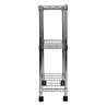 Oceanstar 3-Tier Shelving All-Purpose Utility Cart, Chrome - Side