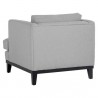 Sunpan Kaius Armchair in Limelight Silver - Back Side Angle