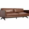 Sunpan Rogers Sofa Shalimar Tobacco Leather - Front Side Angle - Sunpan Rogers Sofa Shalimar Tobacco Leather - Front Side Angle