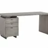 Sunpan Lewis Desk Grey - Front Side Angle - Sunpan Lewis Desk Grey - Front Side Angle