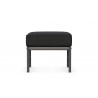 Azzurro Living Avalon Ottoman With Matte Charcoal Aluminum Frame And Lava Gray All-Weather Rope - Side