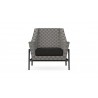 Azzurro Avalon Club Chair In Matte Charcoal Aluminum With Lava Gray All-Weather Rope - Front