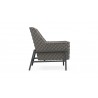 Azzurro Avalon Club Chair In Matte Charcoal Aluminum With Lava Gray All-Weather Rope - Side