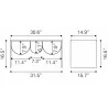 Aveiro Coffee Table Copper & Black - Dimensions - Aveiro Coffee Table Copper & Black - Dimensions