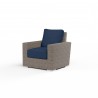 Coronado Club Chair in Spectrum Indigo w/ Self Welt - Front Side Angle