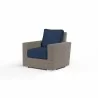 Coronado Club Chair in Spectrum Indigo w/ Self Welt - Front Side Angle - Coronado Club Chair in Spectrum Indigo w/ Self Welt - Front Side Angle