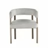 Sunpan Mae Dining Armchair - Ernst Sandstone / Ernst Silverstone - Front Angle - Sunpan Mae Dining Armchair - Ernst Sandstone / Ernst Silverstone - Front Angle