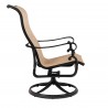 Woodard Avondale Sling Swivel Dining Arm Chair - Side