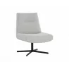 Sunpan Karson Swivel Lounge Chair in Light Grey - Front Side Angle - Sunpan Karson Swivel Lounge Chair in Light Grey - Front Side Angle