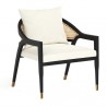 Sunpan Kirsten Lounge Chair Linoso Ivory - Front Side Angle