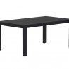Sunpan Lucrene Dining Table Sterling Black in 70'' - Front Side Angle