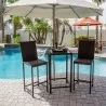 AZ Patio Heaters Bistro Patio Set in Dark Brown Wicker - Lifestyle - AZ Patio Heaters Bistro Patio Set in Dark Brown Wicker - Lifestyle