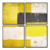 Amarillo 4-Piece 28"x28" (each) Canvas Wall Art in Black PS Frame