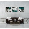Whiteline Modern Living Maia 3-Piece 28"x28" (each) Canvas Wall Art in Black PS Frame - Lifestyle