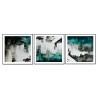 Whiteline Modern Living Maia 3-Piece 28"x28" (each) Canvas Wall Art in Black PS Frame