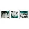 Whiteline Modern Living Maia 3-Piece 28"x28" (each) Canvas Wall Art in Black PS Frame - Whiteline Modern Living Maia 3-Piece 28"x28" (each) Canvas Wall Art in Black PS Frame