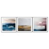 Whiteline Modern Living Isla 3-Piece 28"x28" (each) Canvas Wall Art With Black PS Frame