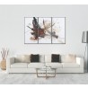 hiteline Modern Living Freya 3-Piece 48"x28" (each) Canvas Wall Art With Black PS Frame - Lifestyle