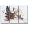 hiteline Modern Living Freya 3-Piece 48"x28" (each) Canvas Wall Art With Black PS Frame
