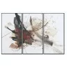 hiteline Modern Living Freya 3-Piece 48"x28" (each) Canvas Wall Art With Black PS Frame - hiteline Modern Living Freya 3-Piece 48"x28" (each) Canvas Wall Art With Black PS Frame