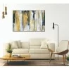 Whiteline Modern Living Oro 3-Piece 48"x28" (each) Canvas Wall Art With Black PS Frame - Lifestyle - Whiteline Modern Living Oro 3-Piece 48"x28" (each) Canvas Wall Art With Black PS Frame - Lifestyle