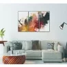 Whiteline Modern Living Luz 3-Piece 48"x28" (each) Canvas Wall Art With Black PS Frame - Lifestyle - Whiteline Modern Living Luz 3-Piece 48"x28" (each) Canvas Wall Art With Black PS Frame - Lifestyle