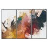 Whiteline Modern Living Luz 3-Piece 48"x28" (each) Canvas Wall Art With Black PS Frame