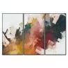 Whiteline Modern Living Luz 3-Piece 48"x28" (each) Canvas Wall Art With Black PS Frame - Whiteline Modern Living Luz 3-Piece 48"x28" (each) Canvas Wall Art With Black PS Frame
