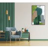 Verda 48"x32" Canvas Wall Art With Black PS Frame - Lifestyle Photo