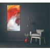 Whiteline Modern Living Flame 48"x24" Canvas Wall Art With Black PS Frame - Lifestyle