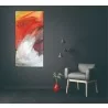 Whiteline Modern Living Flame 48"x24" Canvas Wall Art With Black PS Frame - Lifestyle - Whiteline Modern Living Flame 48"x24" Canvas Wall Art With Black PS Frame - Lifestyle