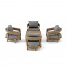 Anderson Teak Toscana 5-pc Deep Seating Swivel Set