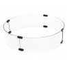 AZ Patio Heaters Glass Wind Screen - 22" Round - Front Side Angle