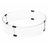 AZ Patio Heaters Glass Wind Screen - 22" Round - Front Side Angle - AZ Patio Heaters Glass Wind Screen - 22" Round - Front Side Angle